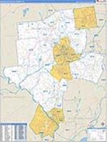 Naugatuck Valley, Ct Carrier Route Wall Map